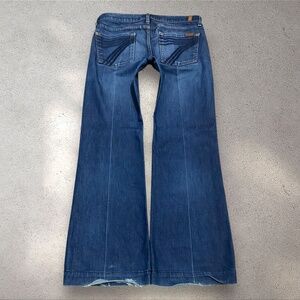 7 For All Mankind Blue Boot Cut Jeans